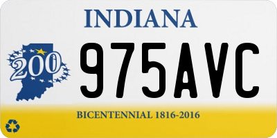 IN license plate 975AVC