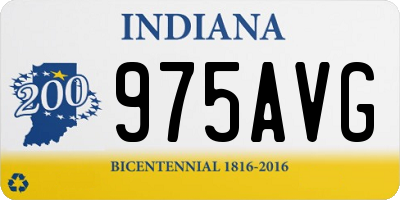 IN license plate 975AVG