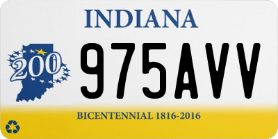 IN license plate 975AVV