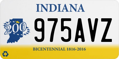 IN license plate 975AVZ