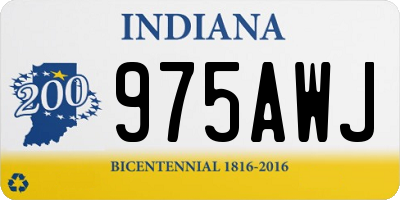 IN license plate 975AWJ