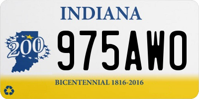 IN license plate 975AWO