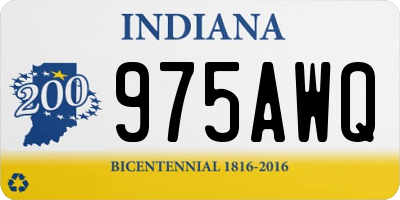 IN license plate 975AWQ