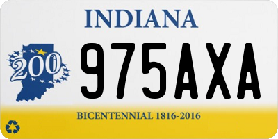 IN license plate 975AXA