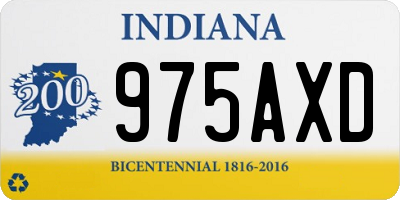 IN license plate 975AXD