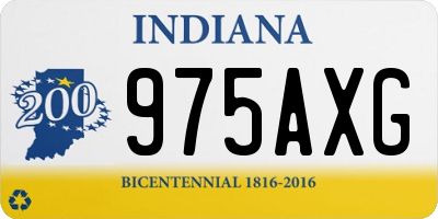 IN license plate 975AXG