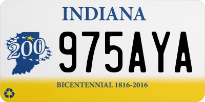 IN license plate 975AYA