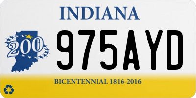 IN license plate 975AYD