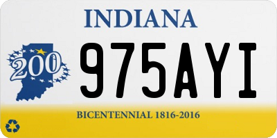 IN license plate 975AYI