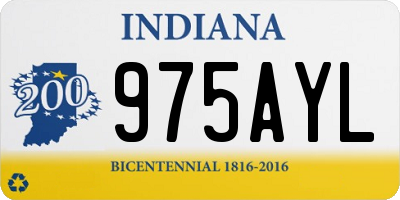 IN license plate 975AYL