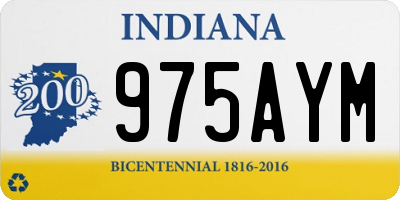 IN license plate 975AYM