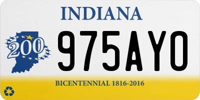 IN license plate 975AYO