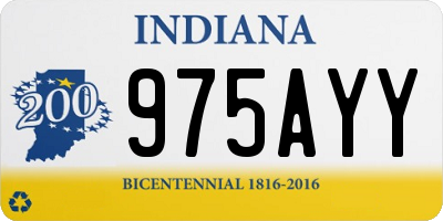 IN license plate 975AYY