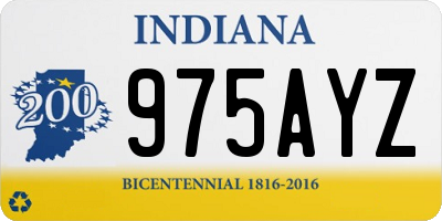 IN license plate 975AYZ