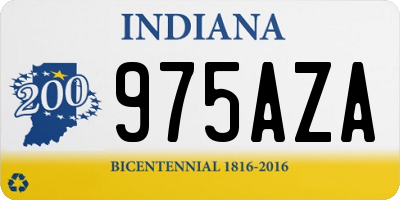 IN license plate 975AZA