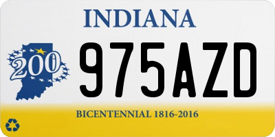 IN license plate 975AZD
