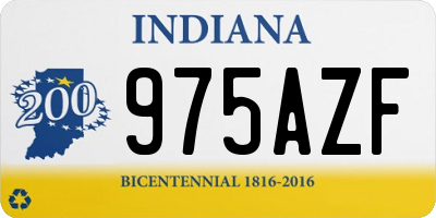 IN license plate 975AZF