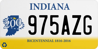 IN license plate 975AZG
