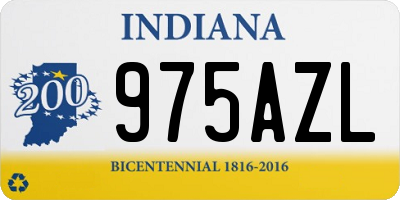 IN license plate 975AZL