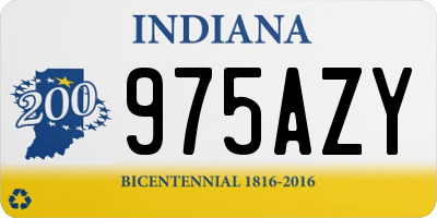 IN license plate 975AZY