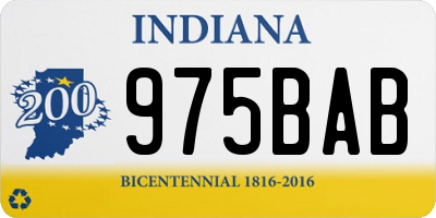 IN license plate 975BAB