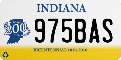 IN license plate 975BAS