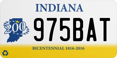 IN license plate 975BAT