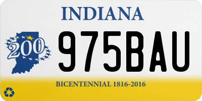 IN license plate 975BAU