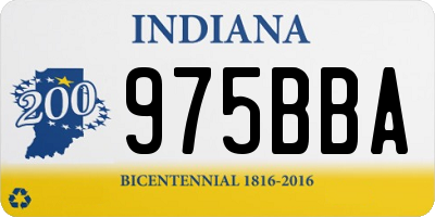 IN license plate 975BBA