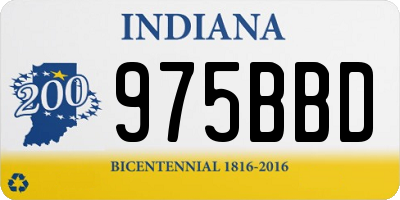 IN license plate 975BBD
