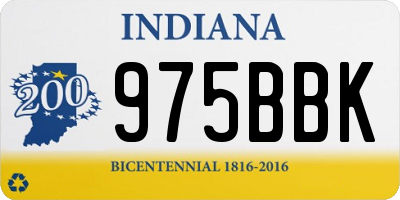 IN license plate 975BBK