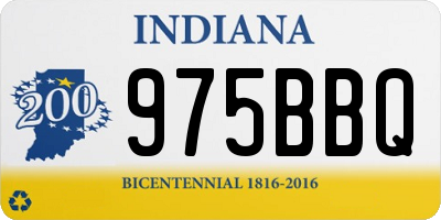 IN license plate 975BBQ