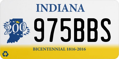 IN license plate 975BBS