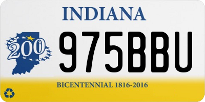 IN license plate 975BBU