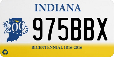 IN license plate 975BBX