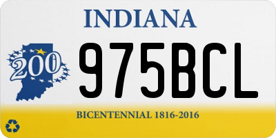 IN license plate 975BCL