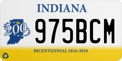 IN license plate 975BCM