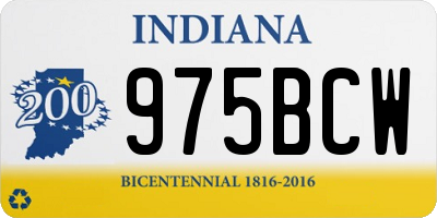IN license plate 975BCW