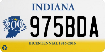 IN license plate 975BDA