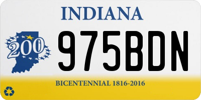 IN license plate 975BDN