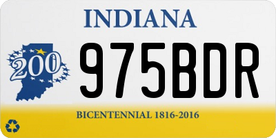 IN license plate 975BDR