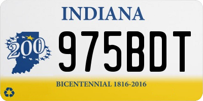 IN license plate 975BDT
