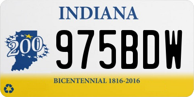 IN license plate 975BDW