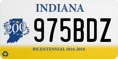 IN license plate 975BDZ