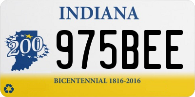 IN license plate 975BEE