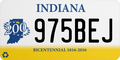 IN license plate 975BEJ