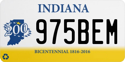 IN license plate 975BEM