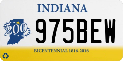 IN license plate 975BEW