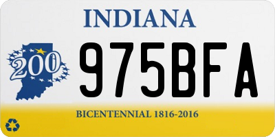 IN license plate 975BFA