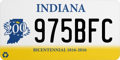 IN license plate 975BFC